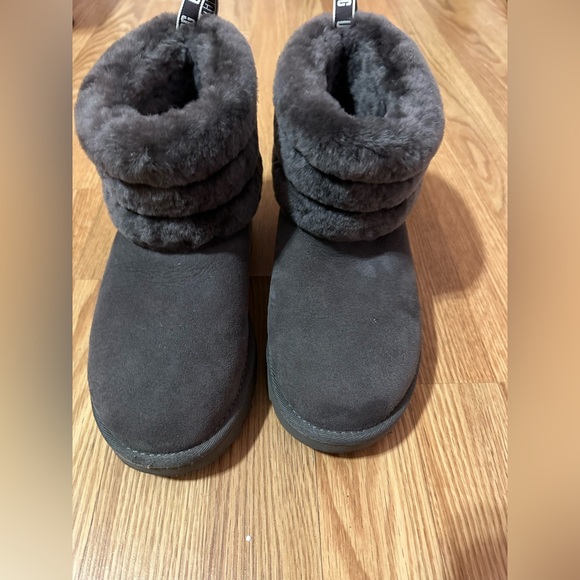 UGG Shoes - UGG Charcoal Fur-Lined Boots